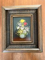 Schilderij stilleven vaas met bloemen R.Rosini, Antiek en Kunst, Ophalen of Verzenden