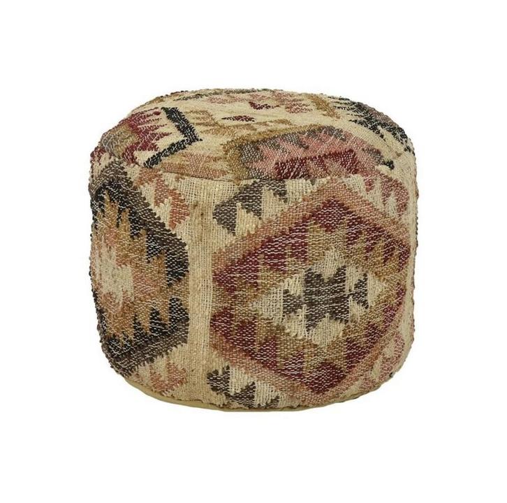 Pomax poef met Kelim motief, Huis en Inrichting, Fauteuils, Zo goed als nieuw, 50 tot 75 cm, Minder dan 75 cm, Ophalen