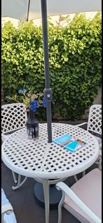 Romantische tuinset van gegoten aluminium, Ophalen, Gebruikt, Rond, Aluminium