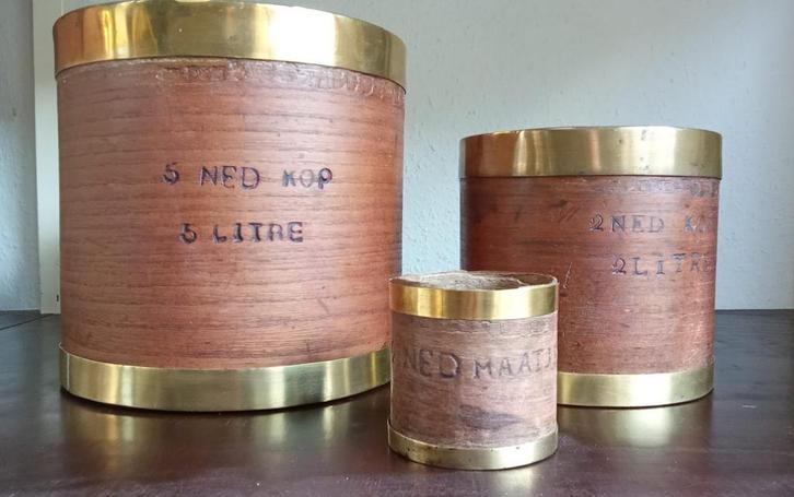 maatbeker maatkan graanmaat droge maat Fries, Antiek en Kunst, Antiek | Gereedschap en Instrumenten, Ophalen of Verzenden