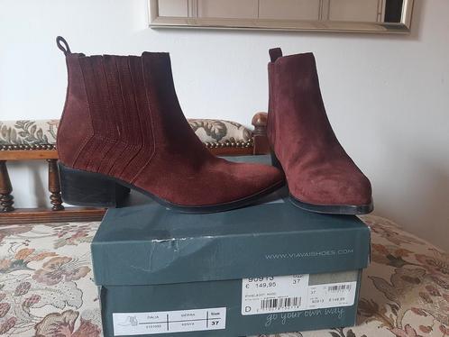 Leren enkelboots Viavai maat 37, Kleding | Dames, Schoenen, Zo goed als nieuw, Lage of Enkellaarzen, Rood, Ophalen of Verzenden