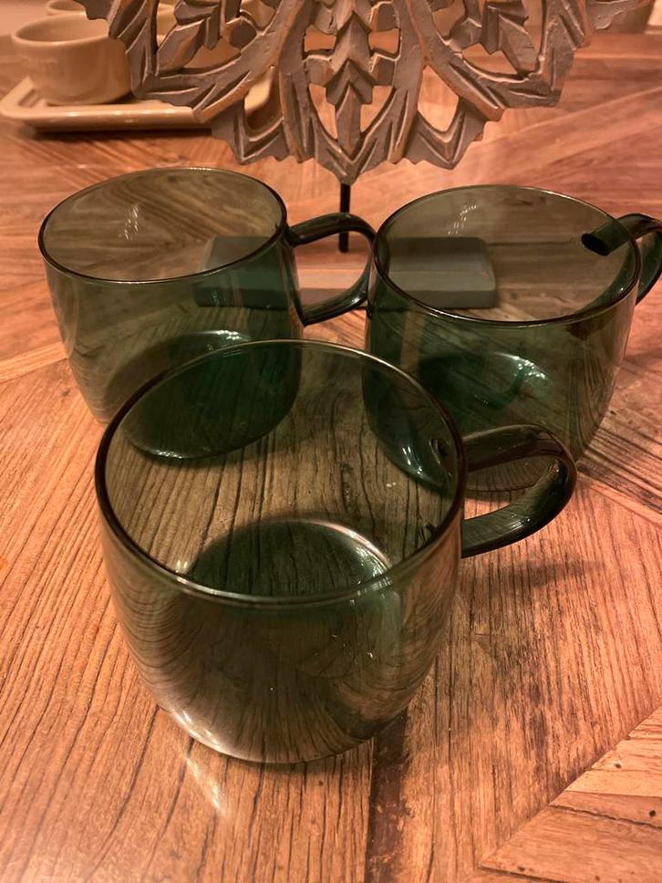 Groene glazen mokken - set van 3 ikea skuggstubb, Huis en Inrichting, Keuken | Keukenbenodigdheden, Zo goed als nieuw, Ophalen