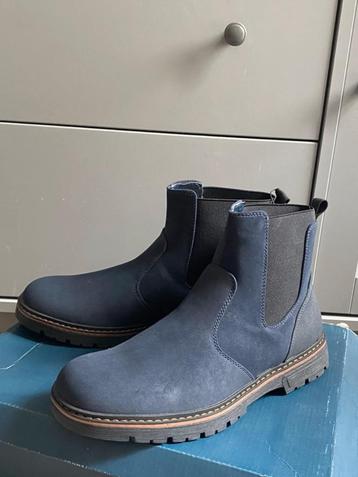 Chelsea boots halfhoge laarsjes heren EU 40 suede look navy beschikbaar voor biedingen
