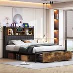 Industrieel bed tweepersoonsbed 140 160 x 200 140x200 hout, Verzenden, Steigerhout, Landelijk industrieel, 200 cm