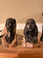 Houten beelden man en vrouw, Ophalen of Verzenden