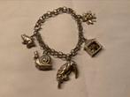 Zilveren Bedelarmband lengte 18 cm, Antiek en Kunst, Ophalen of Verzenden