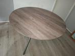 Grijze ronde eettafel, Ophalen, Zo goed als nieuw, Rond, 100 tot 150 cm