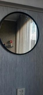 Ronde zwarte spiegel  40 cm, Huis en Inrichting, Woonaccessoires | Spiegels, Minder dan 50 cm, Rond, Ophalen of Verzenden, Zo goed als nieuw