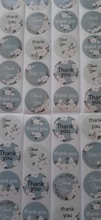 Nr. 102 :  80 stuks thank you stickers., Hobby en Vrije tijd, Stickers en Plaatjes, Ophalen of Verzenden, Nieuw, Meerdere stickers