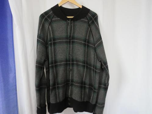 Dik grijs zwart groen ruit wolmixvest mt xl Banana Republic, Kleding | Heren, Truien en Vesten, Gedragen, Maat 52/54 (L), Grijs