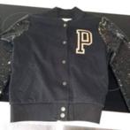 164 vest zwart glitter pink, Verzenden, Zo goed als nieuw, Meisje, Trui of Vest