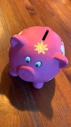 Varken Spaarpot Handgeschilderd Roze Bij Schattig, Verzamelen, Spaarpotten, Ophalen of Verzenden, Gebruikt, Steen, Aardewerk of Keramiek