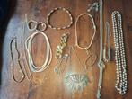 Vintage Goudkleurige Sieraden Lot in 1 koop €15, Overige materialen, Gebruikt, Met strass, Ophalen of Verzenden