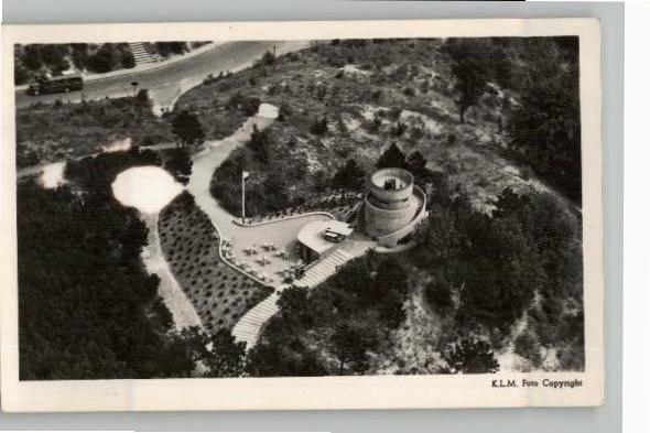 Bloemendaal Kopje + uitkijktoren KLM luchtfoto st 1950, Verzenden, 1940 tot 1960, Gelopen, Noord-Holland