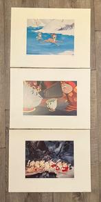 3x mooie Disney print (bambi, sneeuwwitje, belle & beest), Verzenden, Bambi of Dumbo, Zo goed als nieuw, Plaatje of Poster
