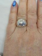 Sterling zilveren ring bol model maat 17 nr.1060, Verzenden, Zo goed als nieuw, 17 tot 18, Dame