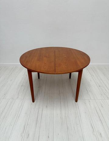 Vintage Deense Teak Eettafel Uitschuifbare Design Jaren 70 beschikbaar voor biedingen