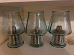 3 glazen olielampen, Ophalen of Verzenden, Overige materialen, Minder dan 25 cm