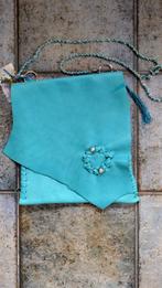 Nieuw echt leder schoudertas uniek Koopje, Ophalen of Verzenden, Nieuw, Blauw, Leer