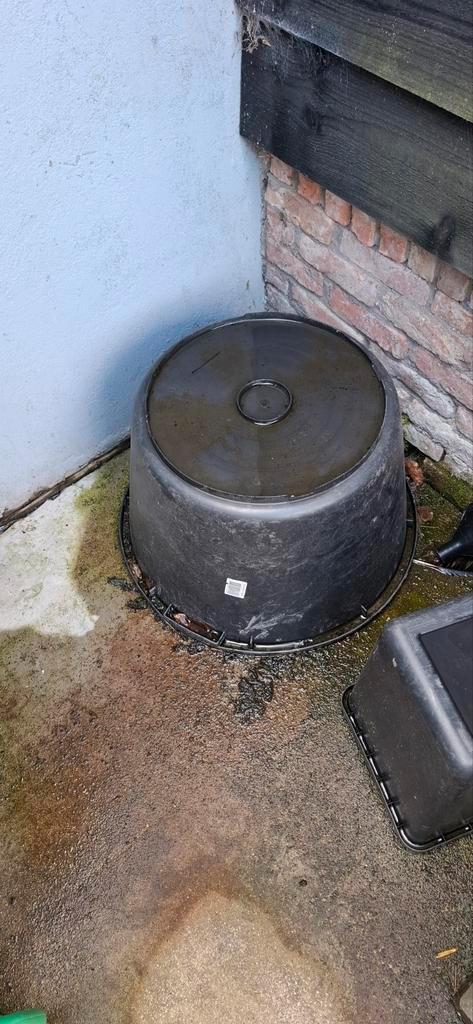 Cement Kuip / Bloembak - 45 Liter, Tuin en Terras, Bloembakken en Plantenbakken, Gebruikt, Kunststof, Binnen, Balkon, Tuin, 30 tot 60 cm