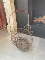 Metalen ovale mand, Huis en Inrichting, Woonaccessoires | Schalen en Manden, Overige materialen, Gebruikt, Mand, Ophalen of Verzenden