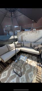 Tuinset loungeset met tafel, Tuin en Terras, Tuinsets en Loungesets, Ophalen of Verzenden, Zo goed als nieuw, Kunststof