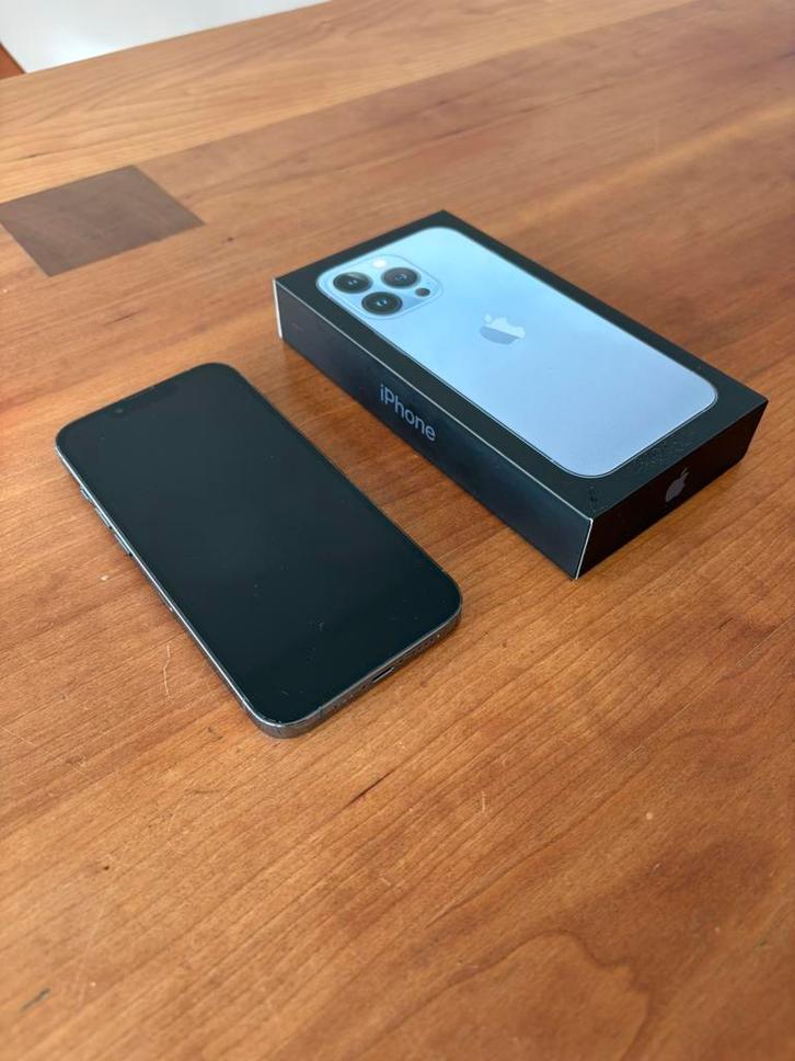 Iphone 13 Pro Sierra Blue, Telecommunicatie, Mobiele telefoons | Apple iPhone, Zo goed als nieuw, 128 GB, iPhone 13 Pro, Blauw