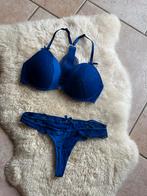 Prachtige kobaltblauwe set Bh 70D met string S Hunkemöller, Hunkemöller, Ophalen of Verzenden, Blauw, Setje