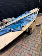 Okergele laser zeilboot opknapper, Watersport en Boten, Ophalen, Gebruikt, 3 tot 6 meter, Minder dan 15 m²