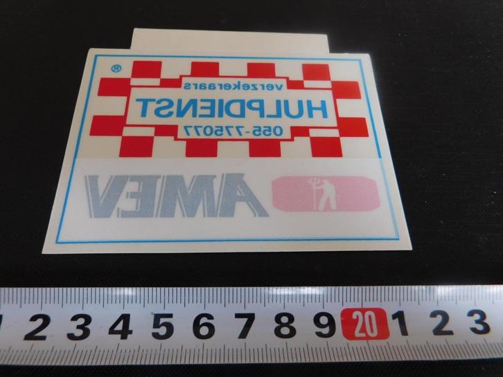 sticker raamsticker AMEV  Hulpdienst  verzekeraars, Verzamelen, Stickers, Zo goed als nieuw, Ophalen