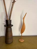 Houten vogel vintage staande vogel Scandinavisch, Ophalen of Verzenden, Zo goed als nieuw, Dier
