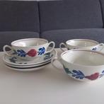 Boerenbont 3 nieuwe soepkommetjes met bordjes, 350 ml, Ophalen of Verzenden