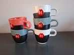 Douwe Egberts Krijtmokken - Set van 5 - Zo goed als nieuw, Huis en Inrichting, Keuken | Servies, Keramiek, Ophalen of Verzenden