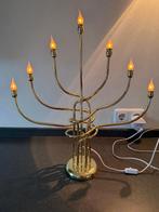 Vintage messing kerst kandelaar kerstverlichting tafellamp, Diversen, Kerst, Ophalen of Verzenden, Zo goed als nieuw