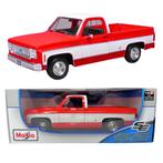 Chevrolet C10 Cheyenne Super 1974 Rood / Wit 1-18 Maisto, Hobby en Vrije tijd, Modelauto's | 1:18, Tschuiten@hotmail.com, Auto