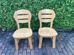 Massief eiken eetkamer stoelen, Huis en Inrichting, Stoelen, Ophalen, Gebruikt, Twee, Overige kleuren