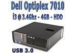 Dell OptiPlex 7010 PC SFF | i3 @ 3.4Ghz | 4GB | HDD | Win10, CORE I3, Gebruikt, Ophalen of Verzenden, 3 tot 4 Ghz