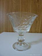 Glas op voet met fruit en bloemdecoratie Hoogte 13 cm, Verzenden