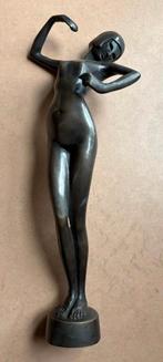 Fraai art deco beeld, brons, 40 cm, bijna 2 kilo, Ophalen of Verzenden