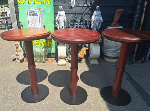 3 zeer mooie zware echte oude bartafel statafel café tafel, Antiek en Kunst, Antiek | Meubels | Tafels, Ophalen