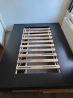 Ikea Nordli bedframe 160x200 zgan gedemonteerd, Huis en Inrichting, Slaapkamer | Bedden, Ophalen, Zwart, Tweepersoons, Zo goed als nieuw