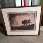 kunst photogravure rembrand de drie bomen, Ophalen of Verzenden