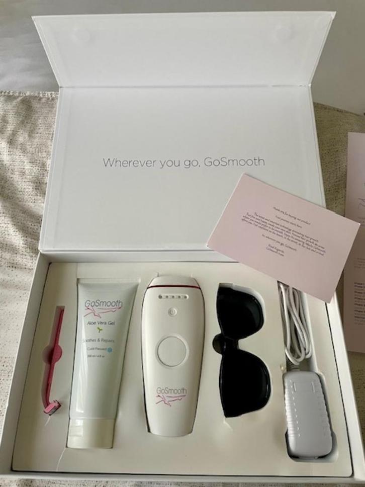 GoSmooth IPL Home laser ontharing kit. NIEUW twv 130 euro, Witgoed en Apparatuur, Persoonlijke-verzorgingsapparatuur, Nieuw, Scheren en Epileren