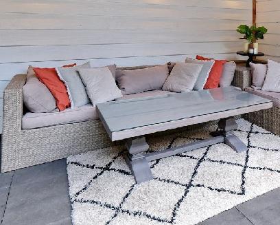 Robuuste salontafel (klooster) met glazen blad, Huis en Inrichting, Tafels | Salontafels, Gebruikt, Minder dan 50 cm, 50 tot 100 cm