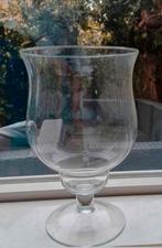 Hoge glazen vaas op voet poot bokaal  32,5 cm hoog, Ophalen, Overige kleuren, Minder dan 50 cm, Glas