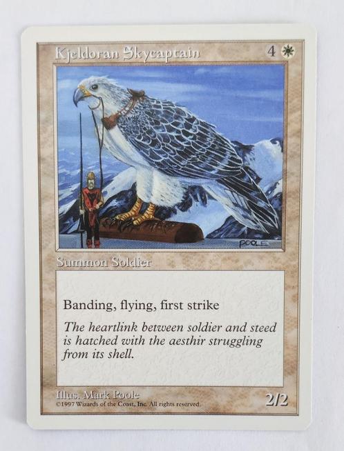 Kjeldoran Skycaptain Fifth Edition MTG Near Mint, Hobby en Vrije tijd, Verzamelkaartspellen | Magic the Gathering, Zo goed als nieuw