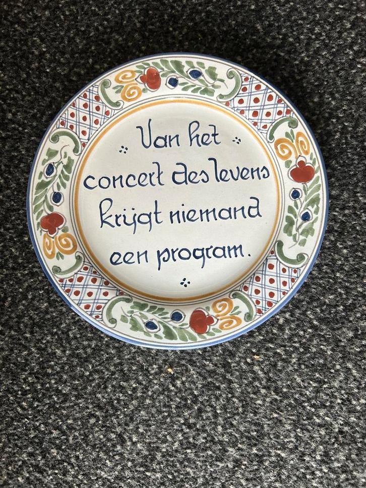 Decoratief Bord met Wijsheid Makkum, Antiek en Kunst, Antiek | Wandborden en Tegels, Ophalen of Verzenden