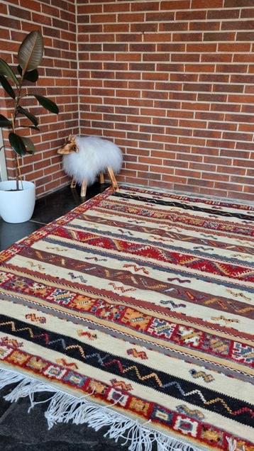 ♥️ Berber vloerkleed 100% wol, 200x140 cm, Marokkaans tapijt