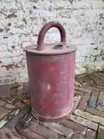Brocante/ industriële Franse zinken ton/vat/ allegonda, Antiek en Kunst, Ophalen of Verzenden