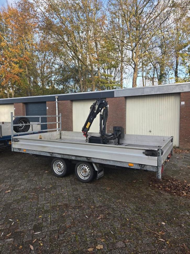 Hapert tendemasser met Hiab O13, Auto diversen, Aanhangers en Bagagewagens, Gebruikt, Ophalen of Verzenden